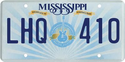 MS license plate LHQ410