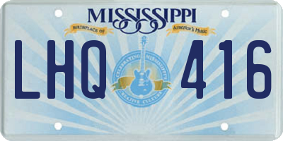 MS license plate LHQ416