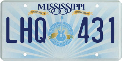 MS license plate LHQ431