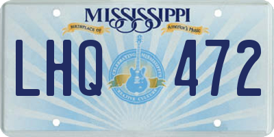 MS license plate LHQ472