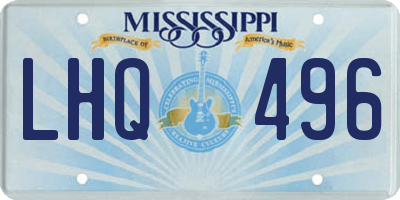 MS license plate LHQ496