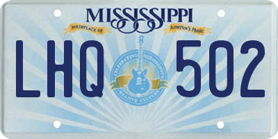 MS license plate LHQ502