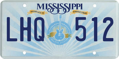 MS license plate LHQ512