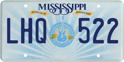 MS license plate LHQ522