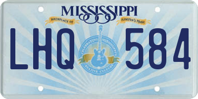 MS license plate LHQ584