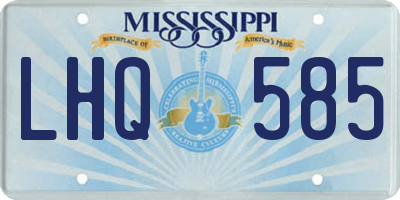 MS license plate LHQ585