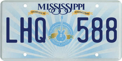 MS license plate LHQ588