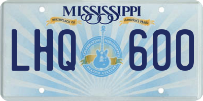 MS license plate LHQ600