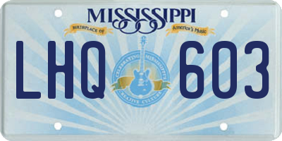 MS license plate LHQ603