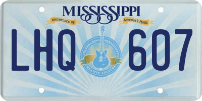 MS license plate LHQ607