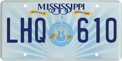 MS license plate LHQ610