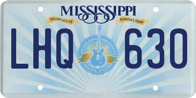 MS license plate LHQ630