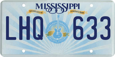 MS license plate LHQ633