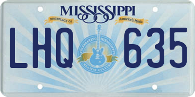 MS license plate LHQ635
