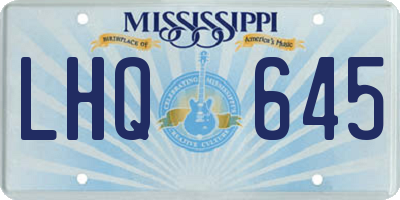 MS license plate LHQ645