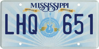 MS license plate LHQ651