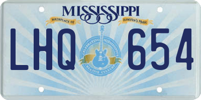 MS license plate LHQ654