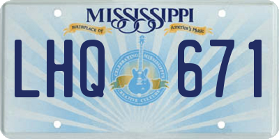 MS license plate LHQ671