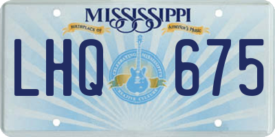 MS license plate LHQ675