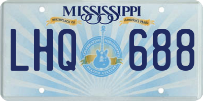 MS license plate LHQ688