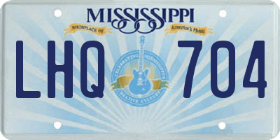 MS license plate LHQ704