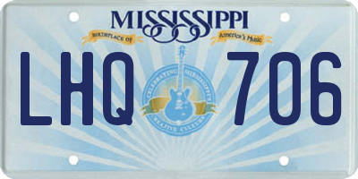 MS license plate LHQ706