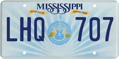 MS license plate LHQ707