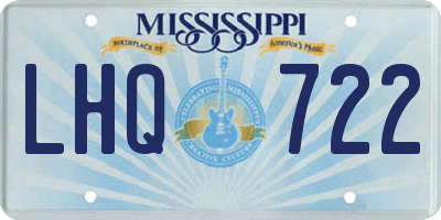 MS license plate LHQ722