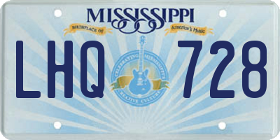 MS license plate LHQ728