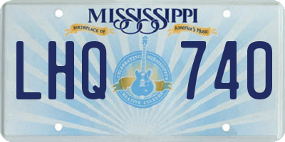MS license plate LHQ740