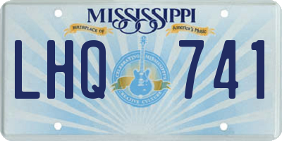 MS license plate LHQ741