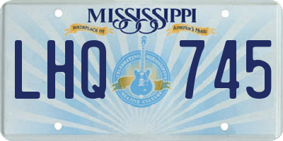 MS license plate LHQ745