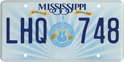 MS license plate LHQ748