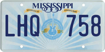 MS license plate LHQ758