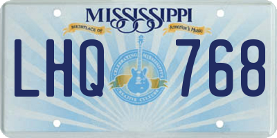 MS license plate LHQ768