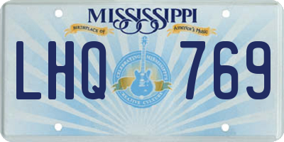 MS license plate LHQ769