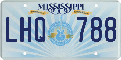MS license plate LHQ788