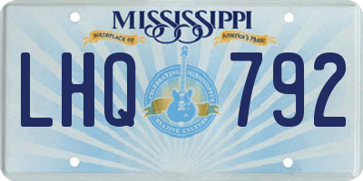 MS license plate LHQ792