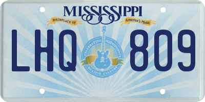 MS license plate LHQ809