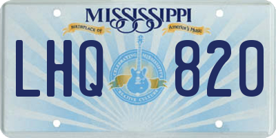 MS license plate LHQ820