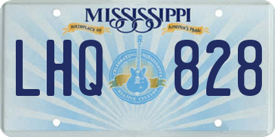 MS license plate LHQ828
