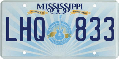 MS license plate LHQ833
