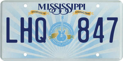 MS license plate LHQ847