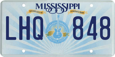 MS license plate LHQ848