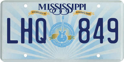MS license plate LHQ849