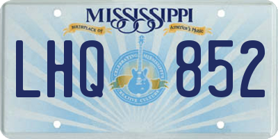 MS license plate LHQ852