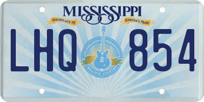 MS license plate LHQ854