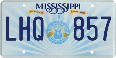 MS license plate LHQ857