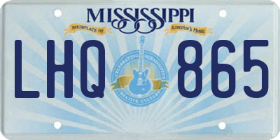 MS license plate LHQ865