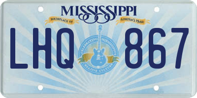 MS license plate LHQ867
